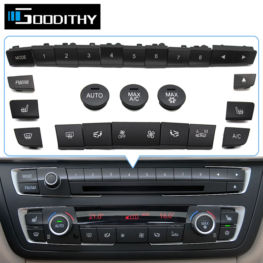 Cruscotto Console Aria Condizionata Manopole Pulsante AC MAX Kit di Riparazione AUTO Per BMW 1 2 3 4 Serie F F20 F21 F22 F23 F30 F34 F35 F32