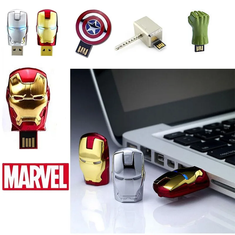 Wunder Rächer USB-Flash-Laufwerk 8GB 16GB 32GB 64GB Anime Design Speicher Lernmaterial Dateien USB-Flash-Laufwerk Speicher Geschenke Image