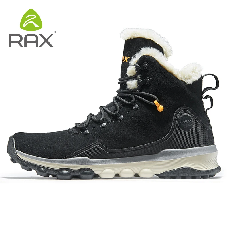 RAX Männer Wanderschuhe herren Schuhe Neueste Snowboot Anti-slip Boot Plüsch Futter Mid-high Klassischen Stil Wandern Stiefel für Professionelle Männer