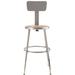 National Public Seating Height Adjustable Stool w/ Backrest Metal in Brown | 32 H x 16 W x 16 D in | Wayfair #6218HB