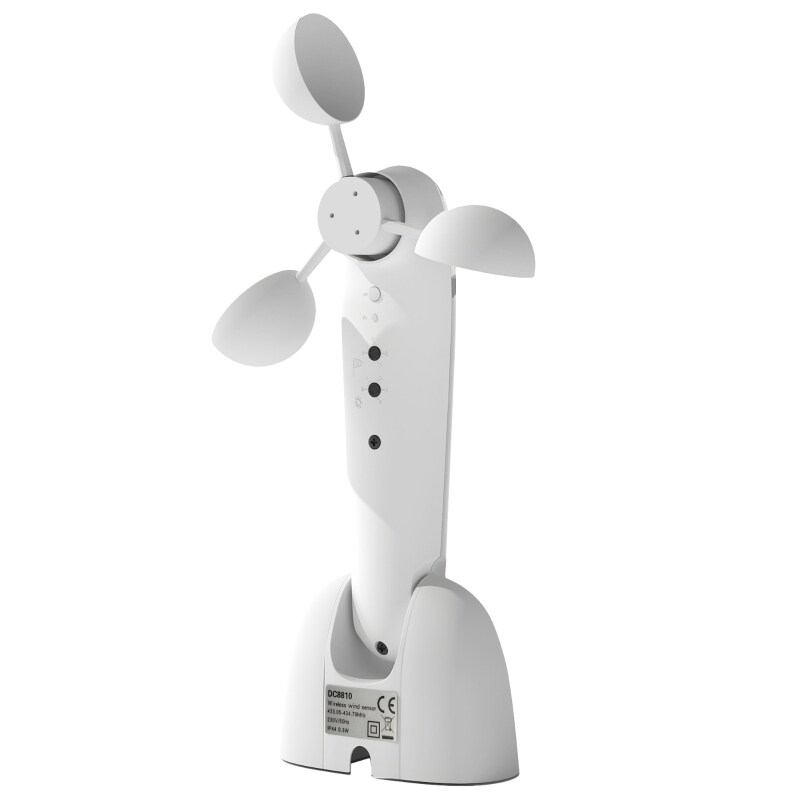 OKWISH Wind und Sonnensensor für elektrische Markisen 22x11x9 cm Weiß mit einstellbarer Empfindlichkeit Wetterwächter für Außenbeschattung Image