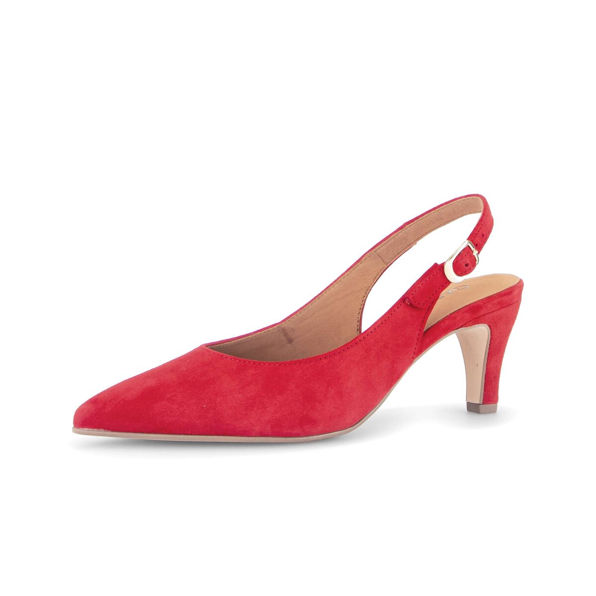 Slingpumps GABOR "Slingpumps", Damen, Gr. 37,5, rot, Schuhe Slingpumps