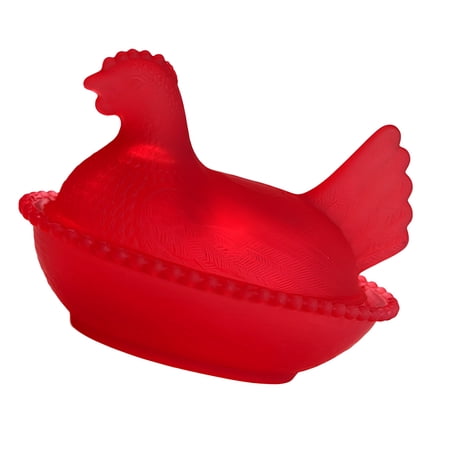 Crystal Glasses Chicken Shape Candy Jar Candy Bowl with Lid Dessert Plate Candys Dish Covered Decorative Snacks Bowl