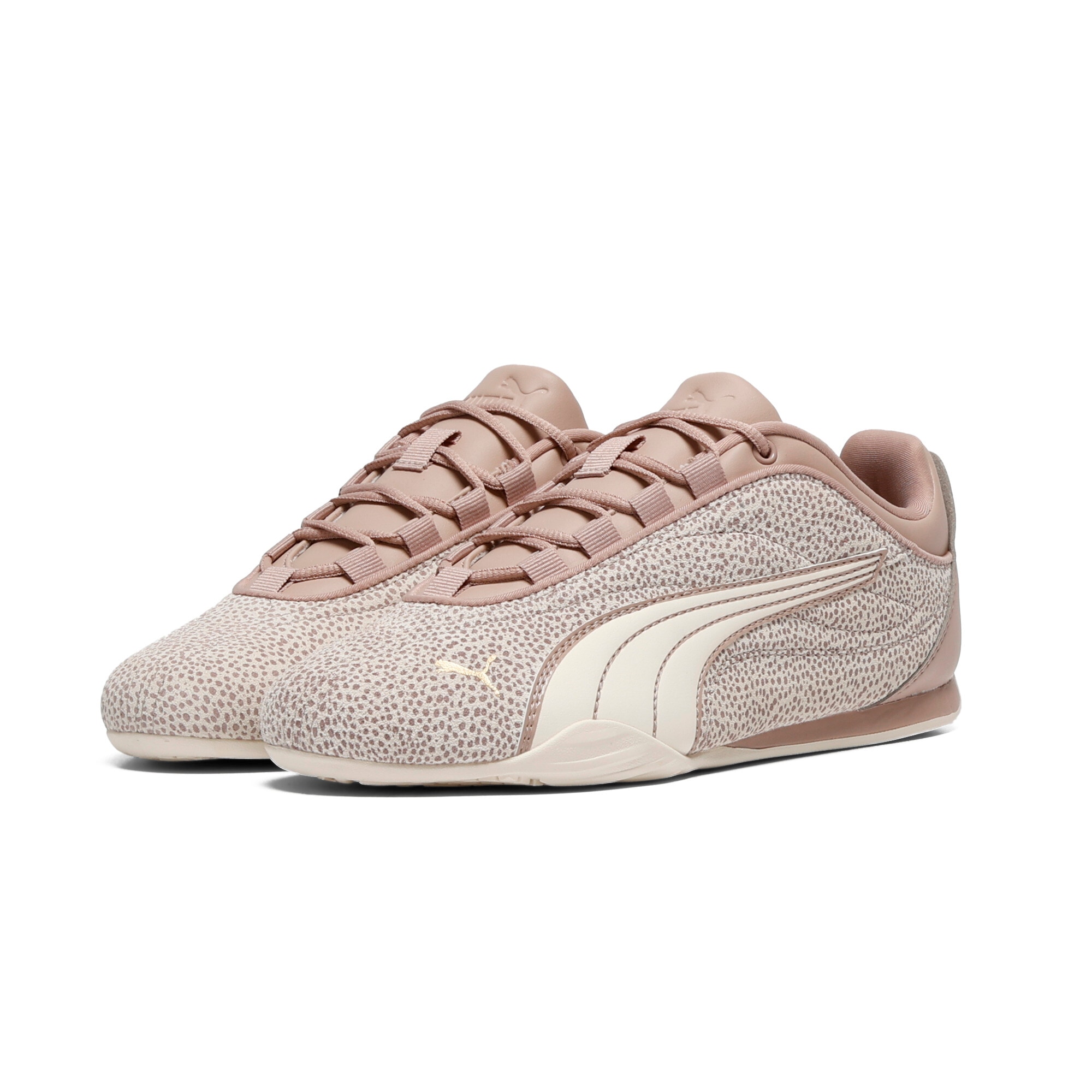 Sneaker PUMA "CATCH SOLEIL TOPCAT", Damen, Gr. 37, frosted ivory, rose latte, puma gold, Leder, Schuhe Sneaker, Design auf den Spuren des Puma Speedcat