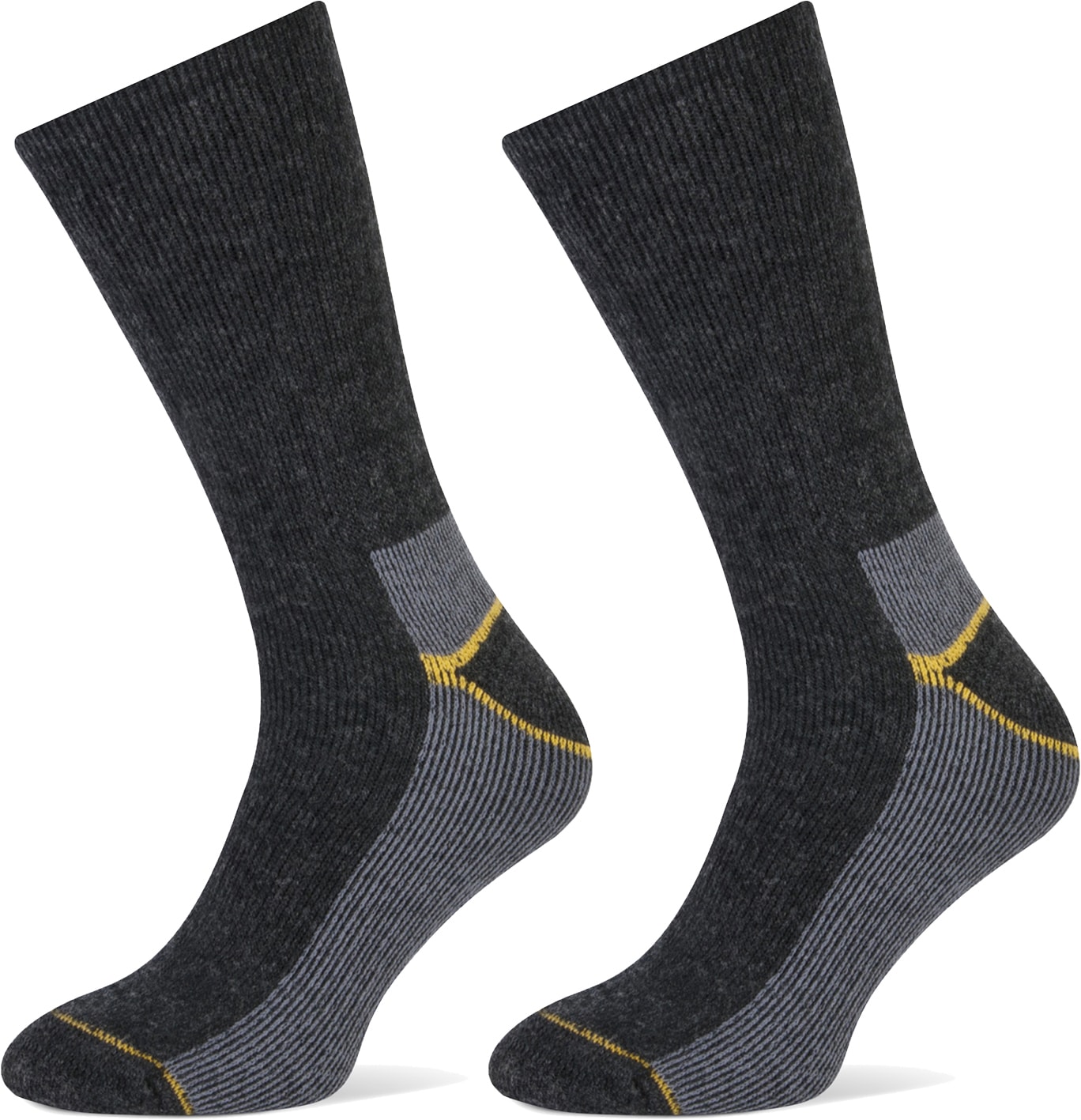 Arbeitssocken STAPP "Bekleidung 4420 Stapp Yellow Thermo 2er Pack / 2 Paar" Gr. 43, grau (anthrazit), Socken, 43