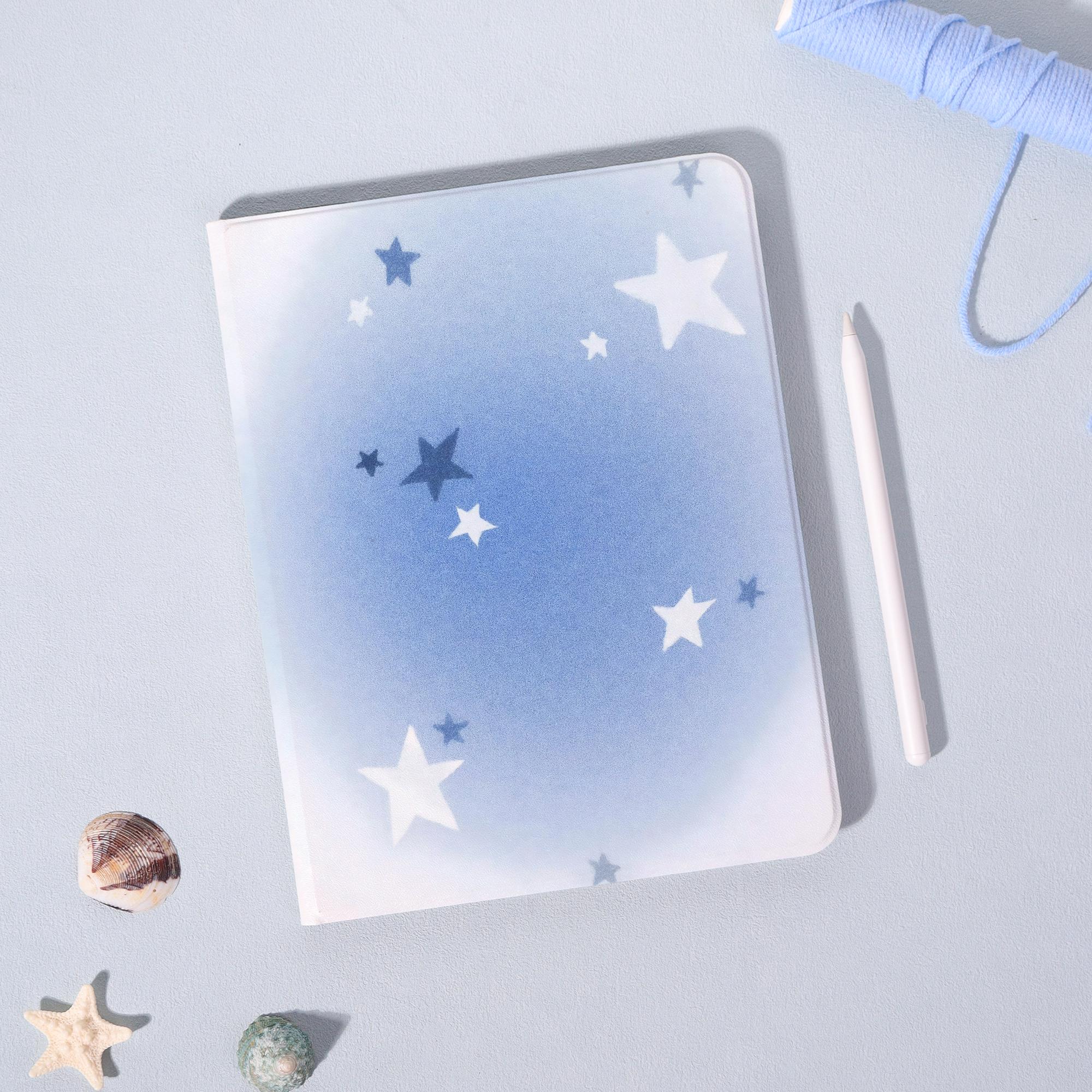"Blaue Sterne iPad Fall für iPad Air 7/6/5th iPad 11/10/9 iPad A16 11\"13\"Ipad Pro 2025/2024 13\"11\"iPad Mini 6/7 Customizable Shell"