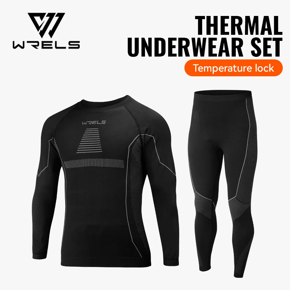 Ensemble de sous-vêtements thermiques de ski WRELS pour hommes et femmes, vêtements de sport à séchage rapide, chauds, doux, pour la randonnée, l