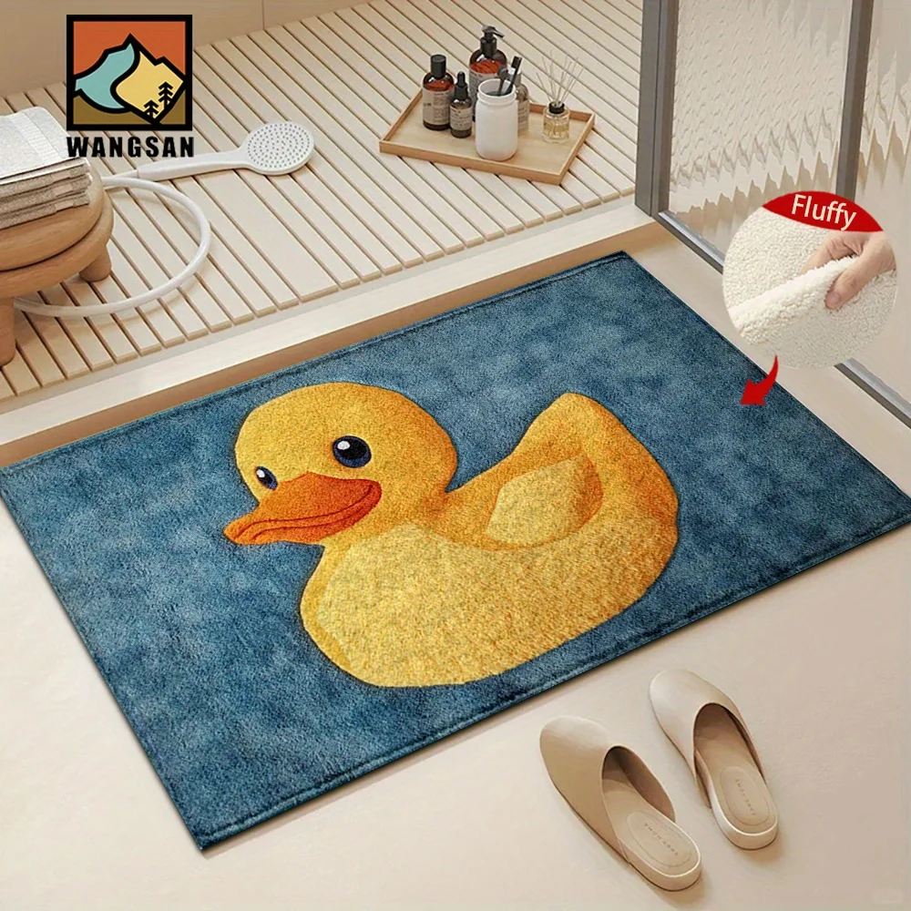 VIKAMA Yellow Duck Carpet Doormat Welcome Mat Outdoor Carpet Kitchen Rug Bathroom Mat Rug For Bedroom Carpet For Live Room Home