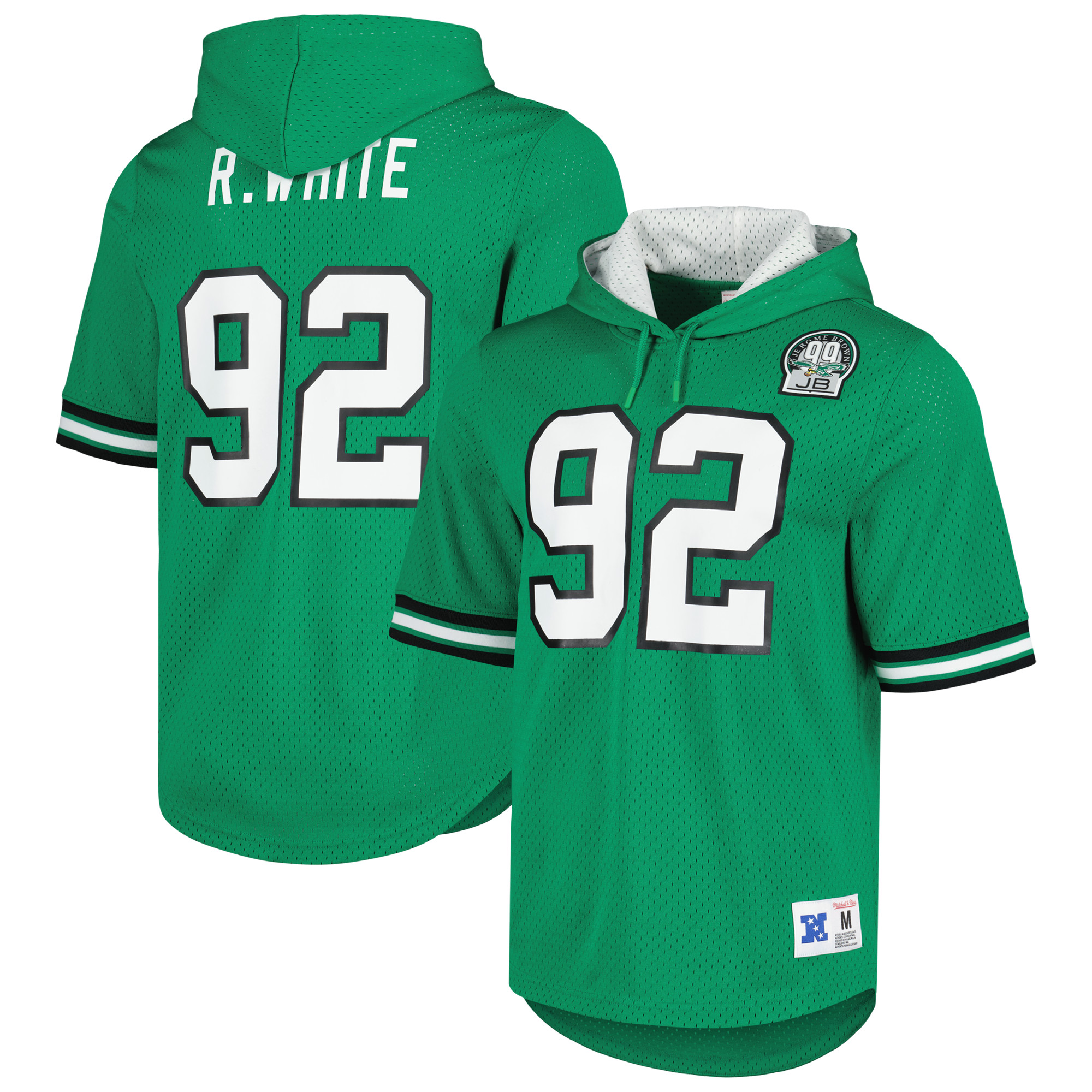 "Mitchell & Ness Reggie White Kelly Green Philadelphia Eagles Mesh-Kapuzenpullover mit Namen und Nummer des ehemaligen Spielers" Image