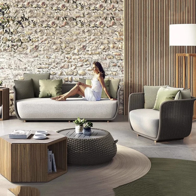 Ensemble de meubles de jardin, canapé d