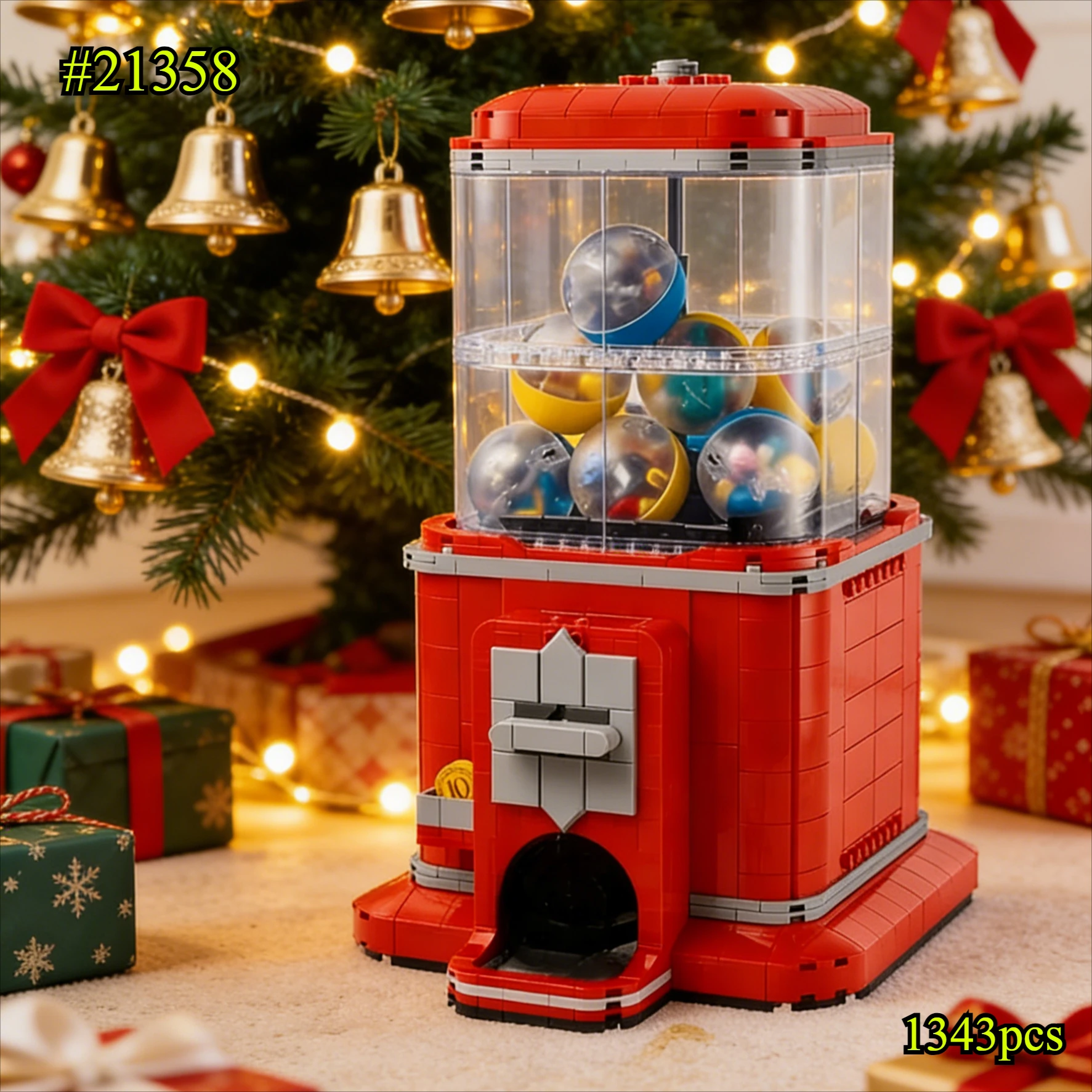 Kapsel-Verkaufsautomat 21358 Bausteine-Sets Kompatibel mit Lego-Teilen Geeignet für Weihnachtsgeschenke 1343 Teile Image