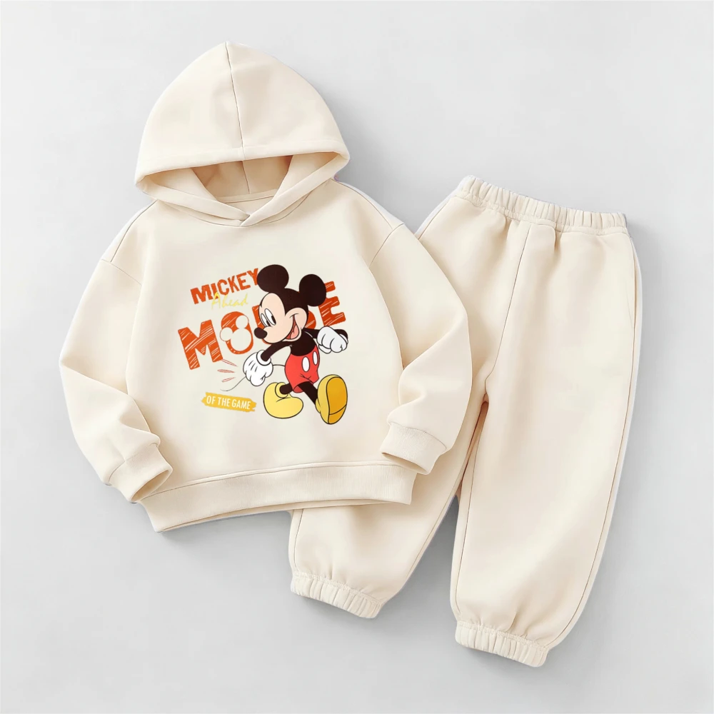 Cartoon-Mickey-Hoodies + Hosen, zweiteilige Outfits für Kinderkleidung, beliebtes Design, Kinder-Langarm-Sweatshirt-Set, 9 Monate bis 8 Jahre Image