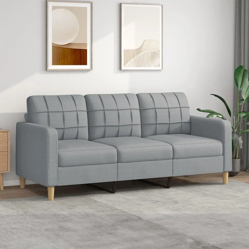 3-Sitzer gepolsterter Loveseat-Lounge-Stoff mit Metallrahmen, 180 cm, Wohnzimmer, individuell gestaltet