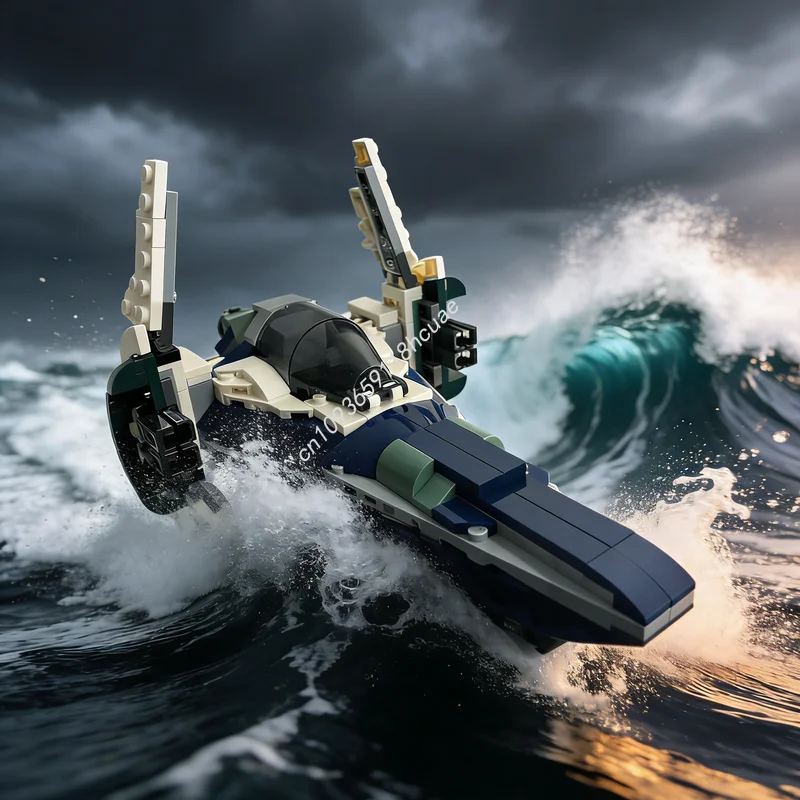 238-teiliges MOC Star Battle Jango S V-Wing Alternatives Modell Bausteine Konstruktion Weihnachtsgeschenke Spielzeug Bildung Kinder Bausteine Image