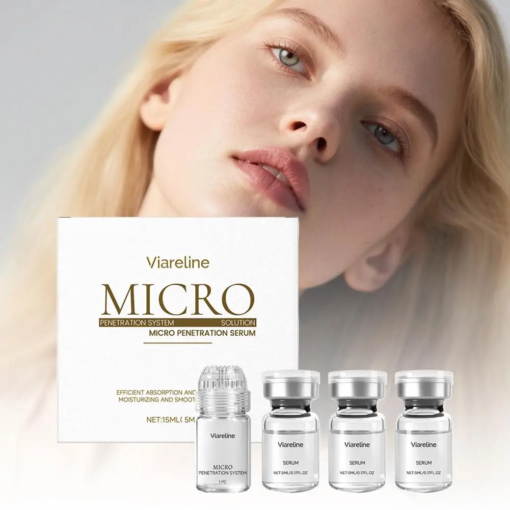 Viareline Kollagen Anti-Falten Gesichtsessenz Feuchtigkeitsspendend Straffend Porenreinigend Feuchtigkeitspflege Anti-Aging Serum Sanftes Hautpflege-Set Image