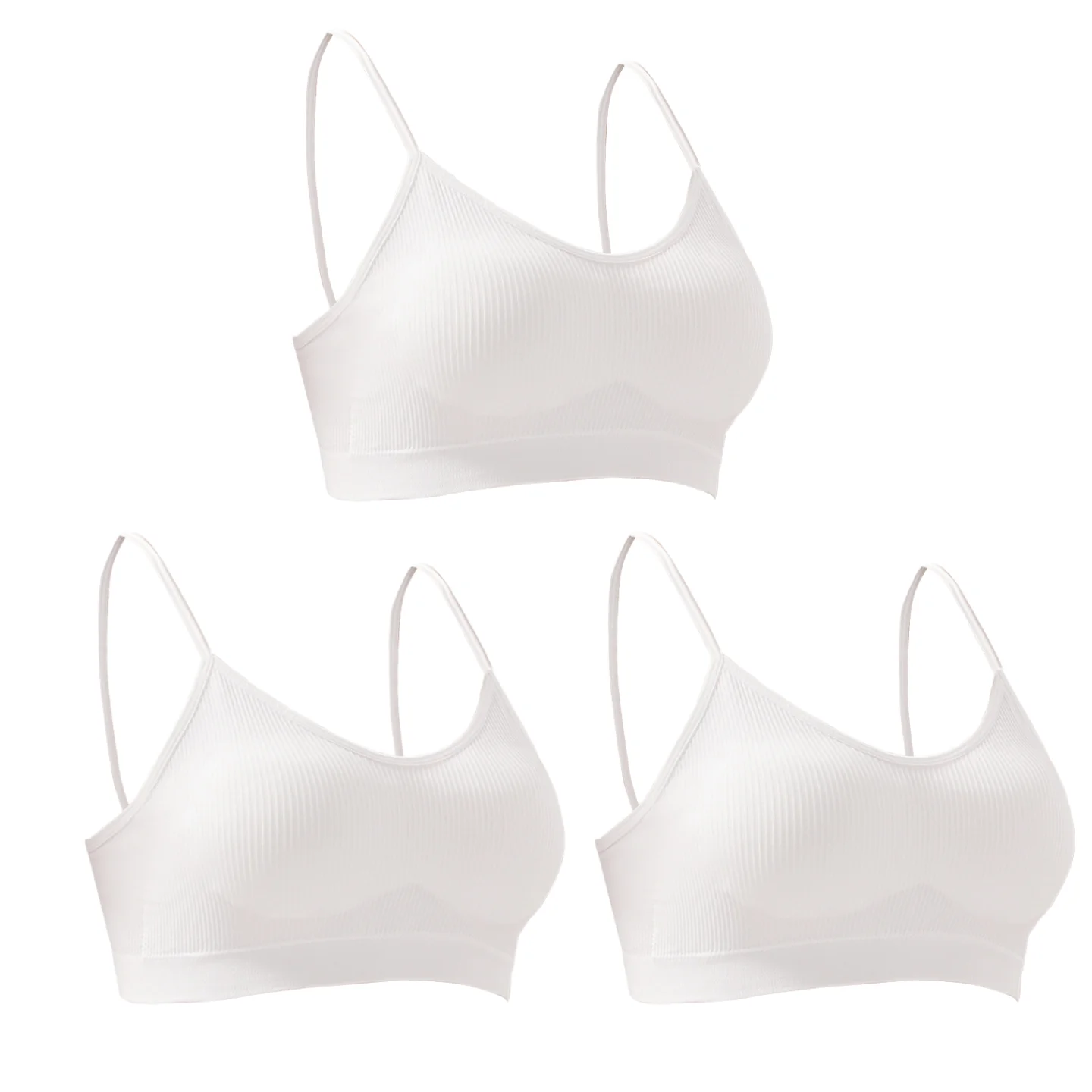 3er-Pack Einweg-BHs für Damen, waschfreies Tanktop, verdickter Push-up-BH, Übergröße, bequem und atmungsaktiv Image