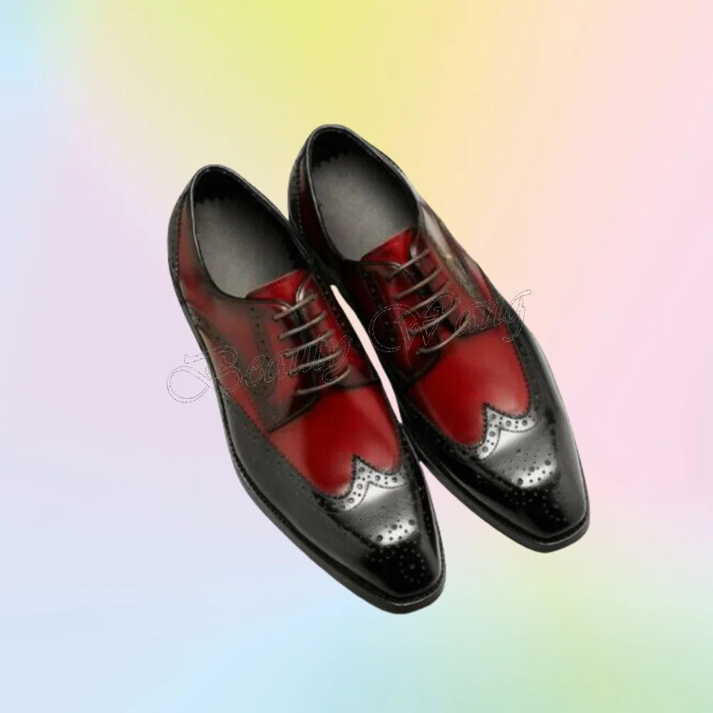 Schwarz Rot Patchwork Mostouch Männer Schuhe Slip auf Weiche Pumps männer Kleid Schuhe Herren Party Schuhe Große Größe 47, Sprig Herbst