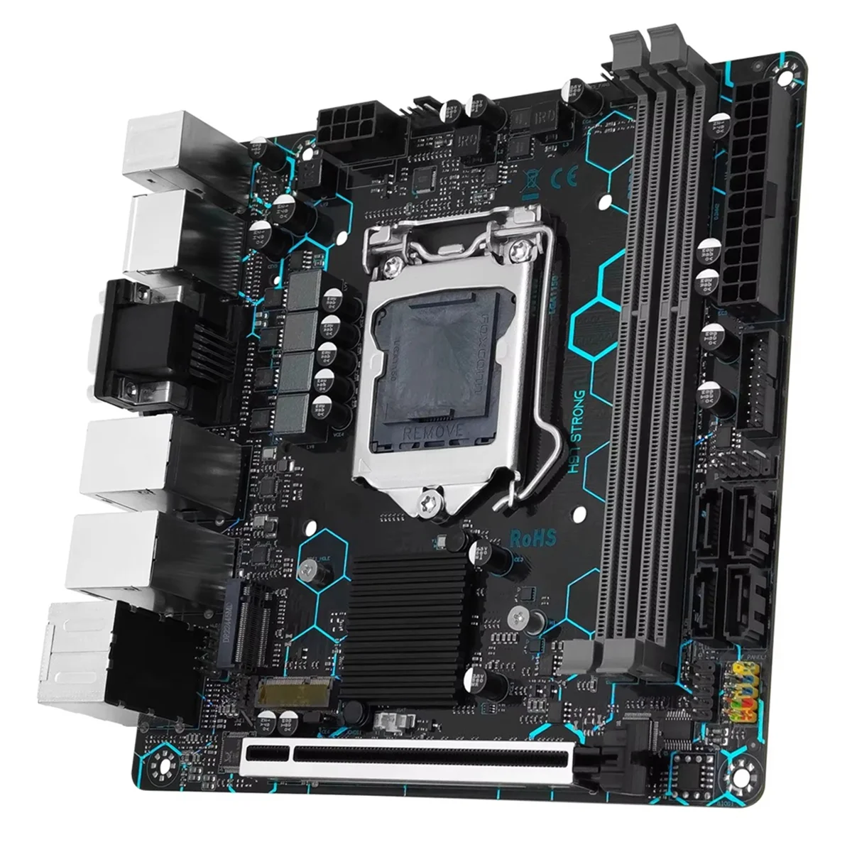 Neues H97 STRONG LGA 1150 Motherboard für Intel Core I7/I5/I3/E3 DDR3 Mini-ITX VGA/HDMI/DP/COM Dual LAN WIFI M.2 Image