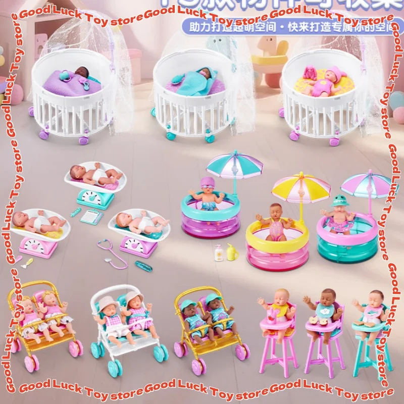 Neues Produkt Fünffache Überraschung Ball 2. Generation Baby Ball Puppe Kinderwagen Mini-Ei Baby Puppenhaus Szene Mikro-Spielzeug Überraschungsbox