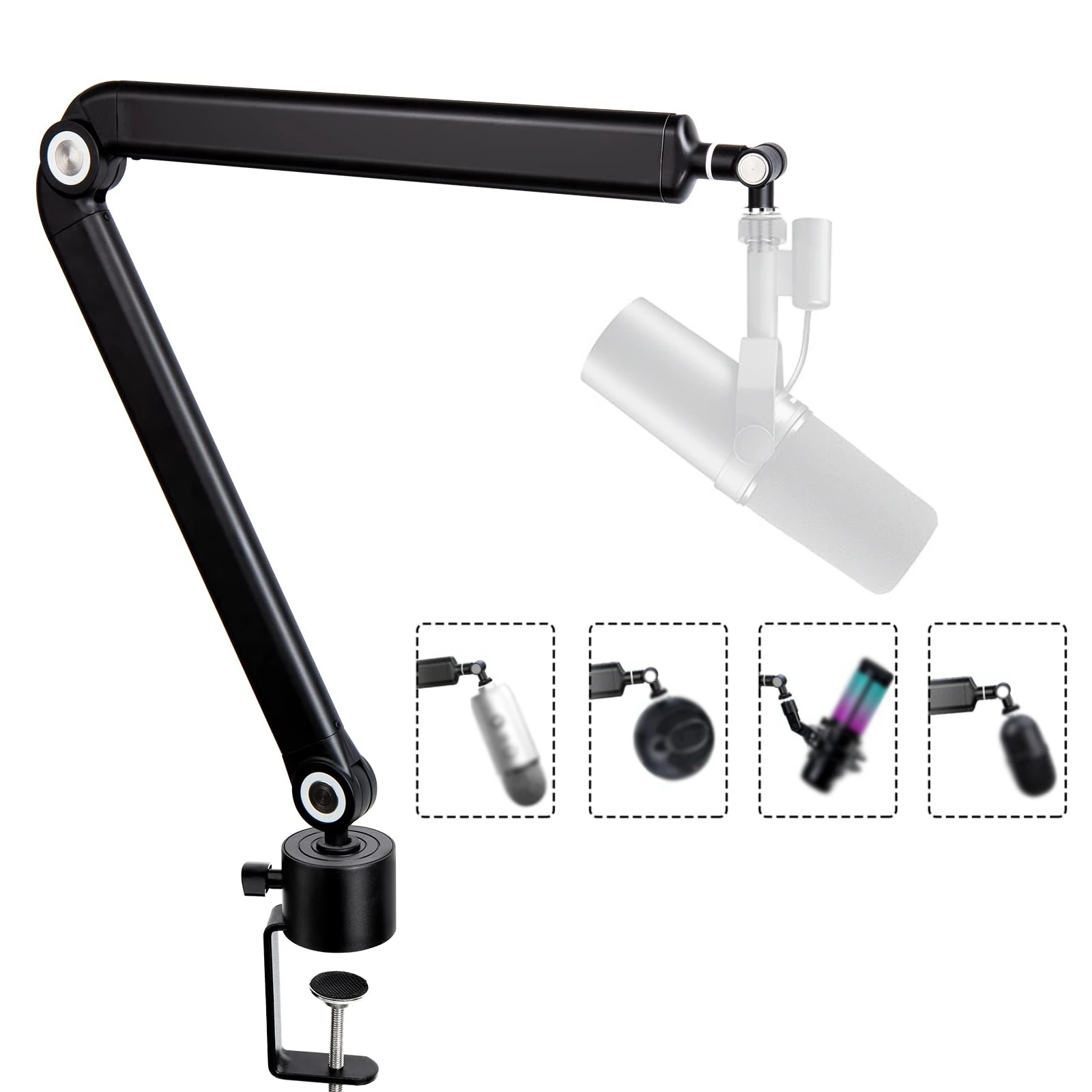 Einstellbare Heavy Suspension Boom Mikrofon Ständer für SM7B K688 K658 AM8 Kondensator Mikrofon Aufnahme Studio Scissor Arm Ständer Image