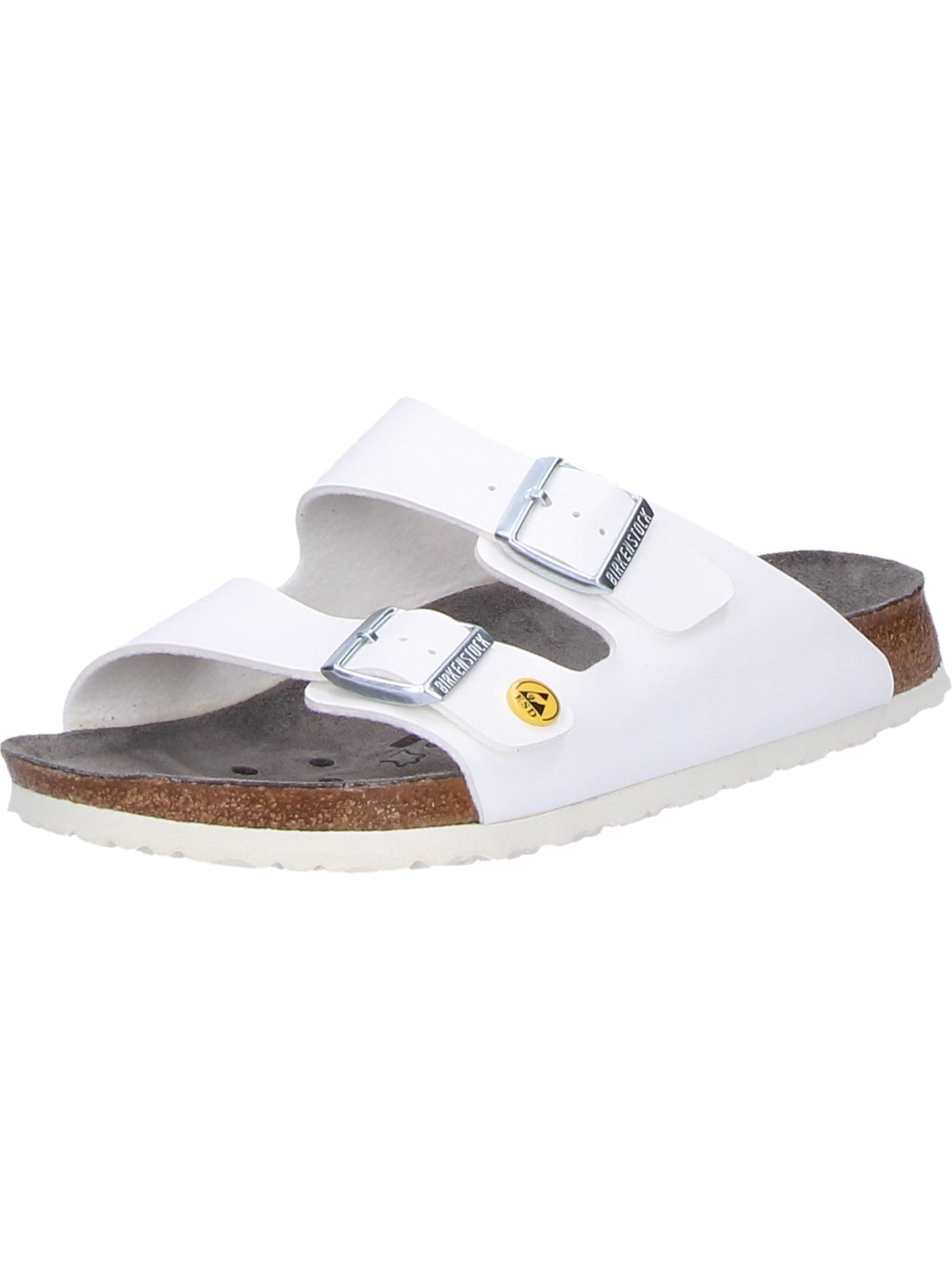 Sandale BIRKENSTOCK "Freizeitschuhe Arizona ESD", Herren, Gr. 41, weiß, Schuhe Sandale