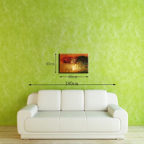 Handgemalte Abstrakt Horizontal,Modern Ein Panel Leinwand Hang-Ölgemälde For Haus Dekoration Image