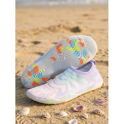 Leichte, schnelltrocknende Wasserschuhe für Damen – zum Hineinschlüpfen an den Strand Badeschuhe für aktive Frauen, atmungsaktive, rutschfeste Wasserschuhe für Strand, Pool, Surfen und Schnorcheln