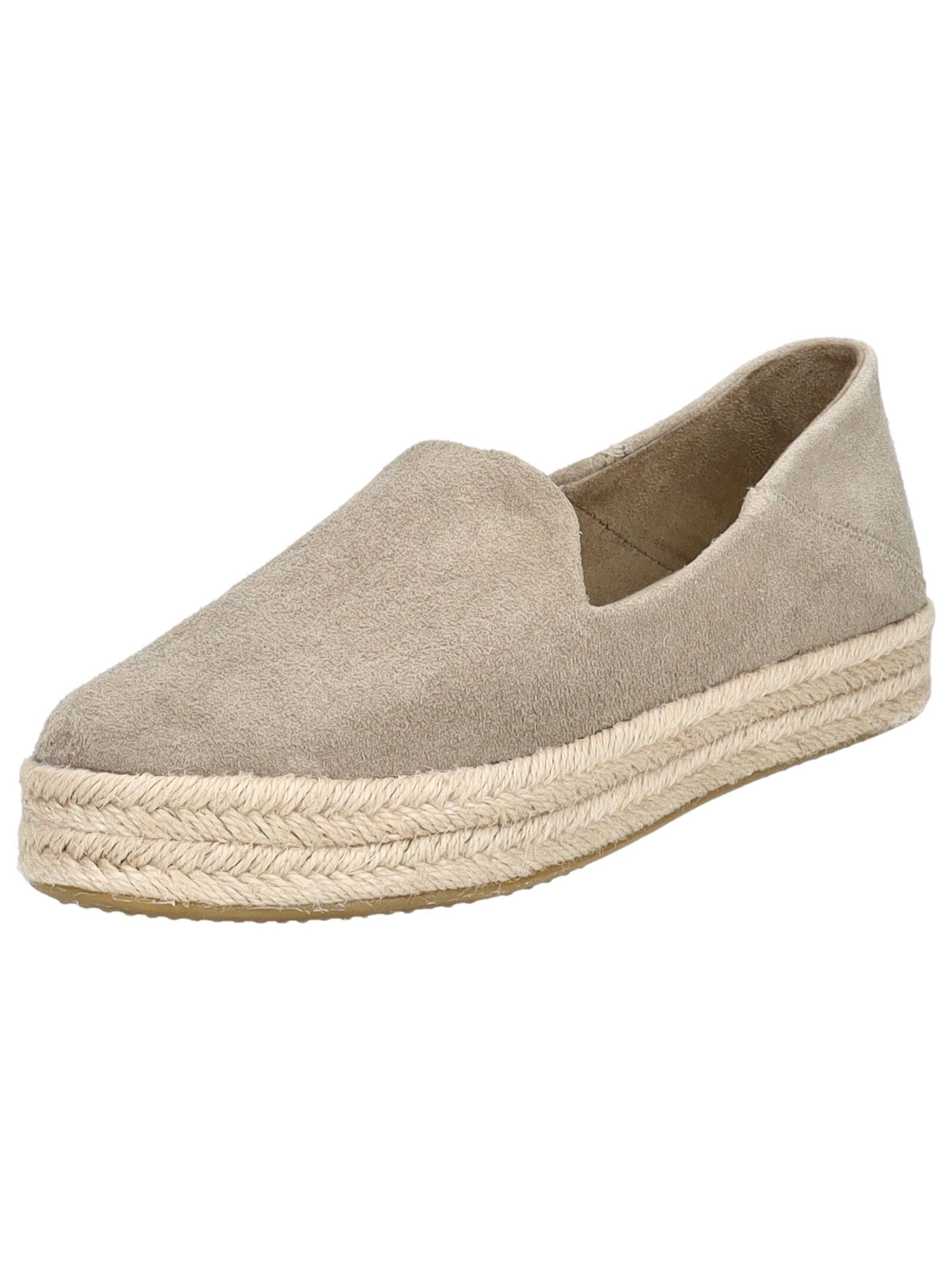 Espadrille TOMS "TOMS Halbschuhe Veloursleder", Damen, Gr. 38, beige (natural), Veloursleder, Schuhe Espadrille