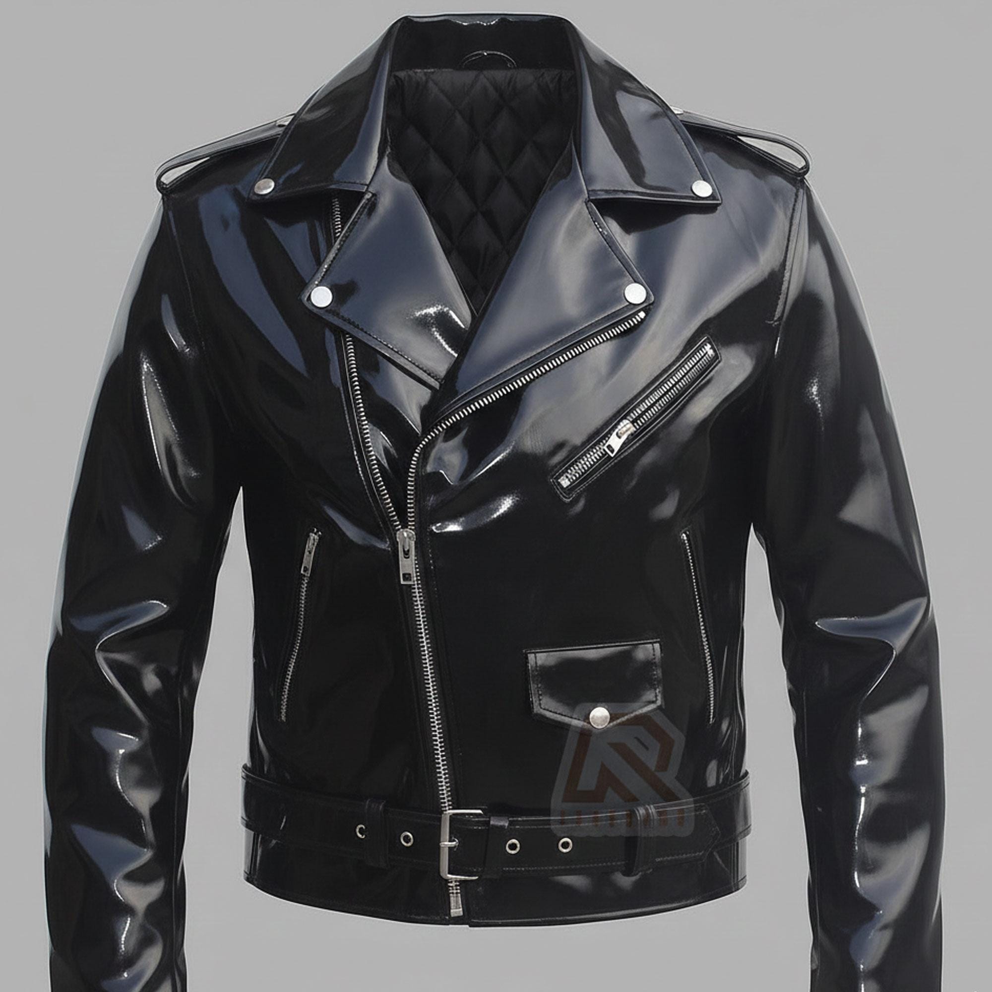 Giacca in vinile PVC, giacca da motociclista nera lucida, giacca da motociclista in vinile effetto bagnato, giacca da motociclista in PVC per uomo, gi