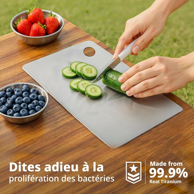Keith Titan Schneidebrett für Küche Camping Nicht-toxisch & Antibakteriell Einfach zu reinigen Doppelseitig Leicht Reise-Essential Image