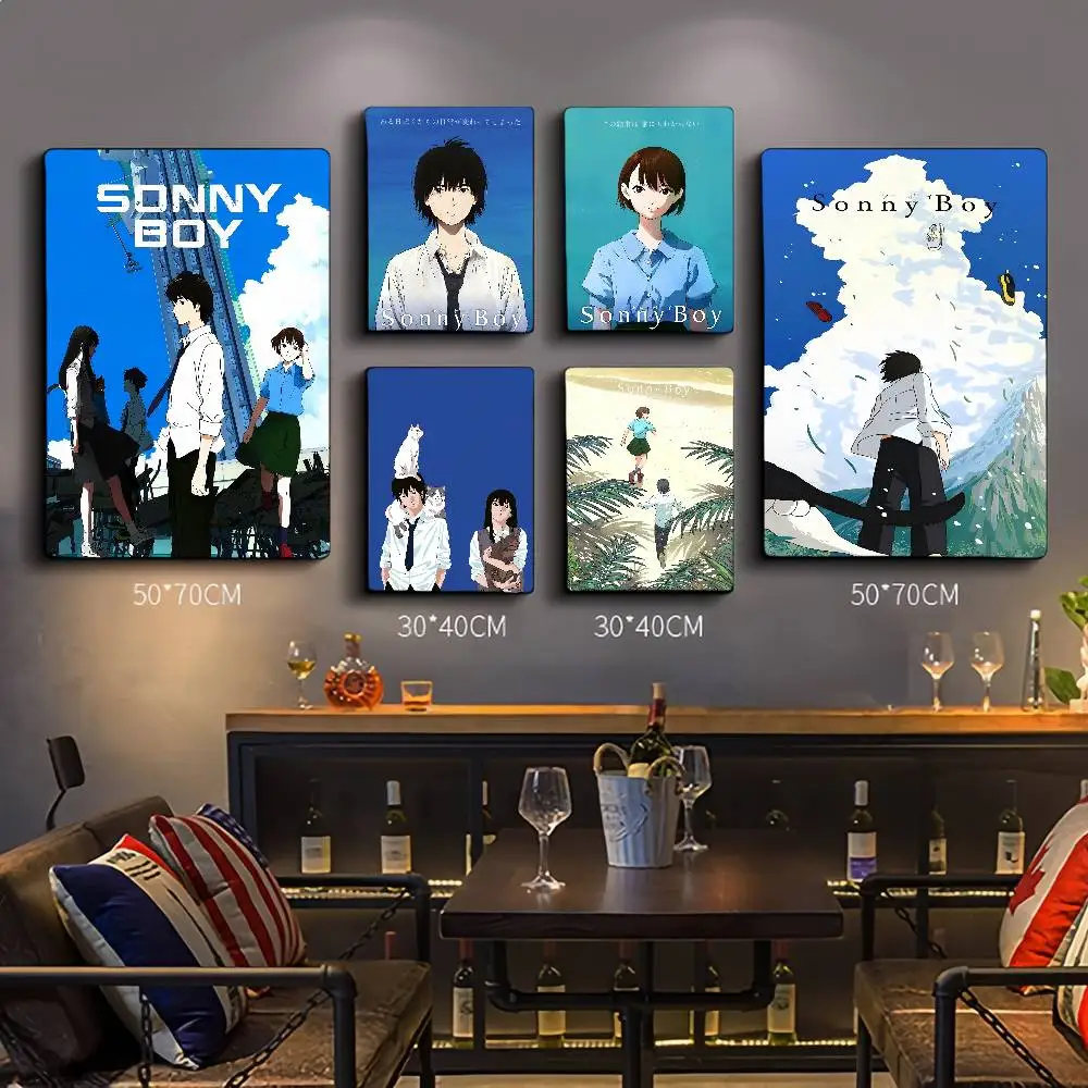 Sonny Boy Anime Anime Poster Sticky Whitepaper Drucke Poster Kunstwerk Kawaii Room Decor Image