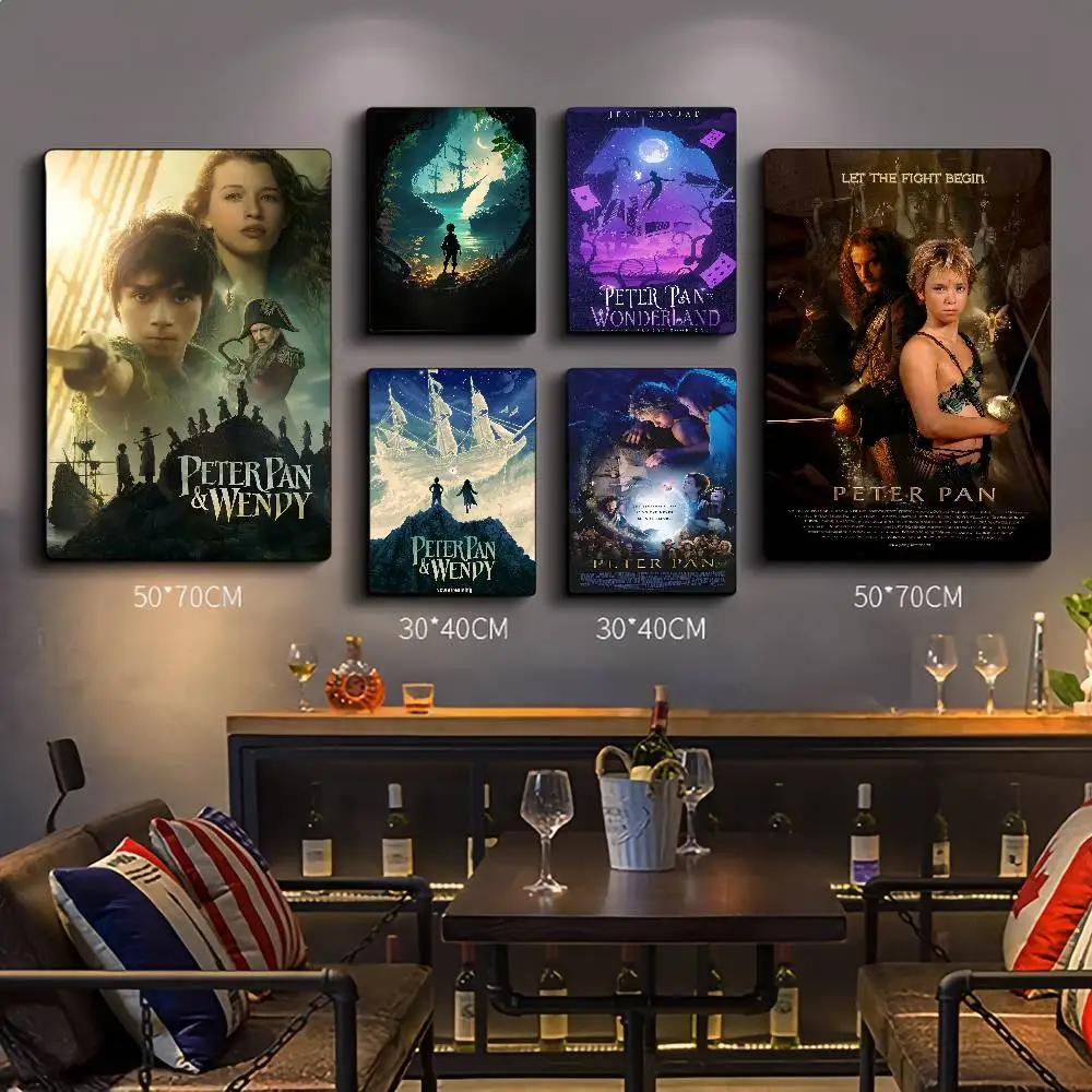 Peter Pan und Wendy Film DIY klebriges Poster ausgefallener Wandaufkleber für Wohnzimmer Bar Dekoration Wanddekoration Image