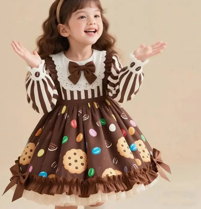 2026 Frühling Herbst Neues Prinzessinnenkleid Kinder Prinzessinnenkleid Baby Geburtstag Elegantes Süßes Puffkleid Image
