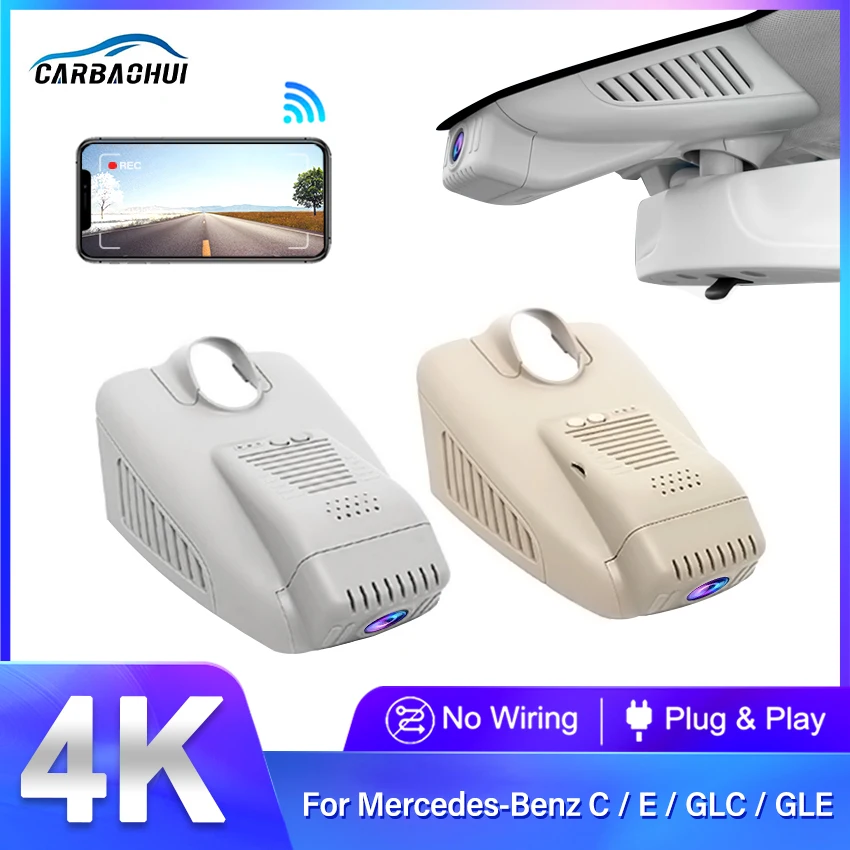 4K Auto Video Recorder Wifi DVR Dash Cam Für Mercedes-Benz C Klasse w205 s205 GLC x253 CLS w219 E Klasse w212 w213 C E glc 200 220d Image