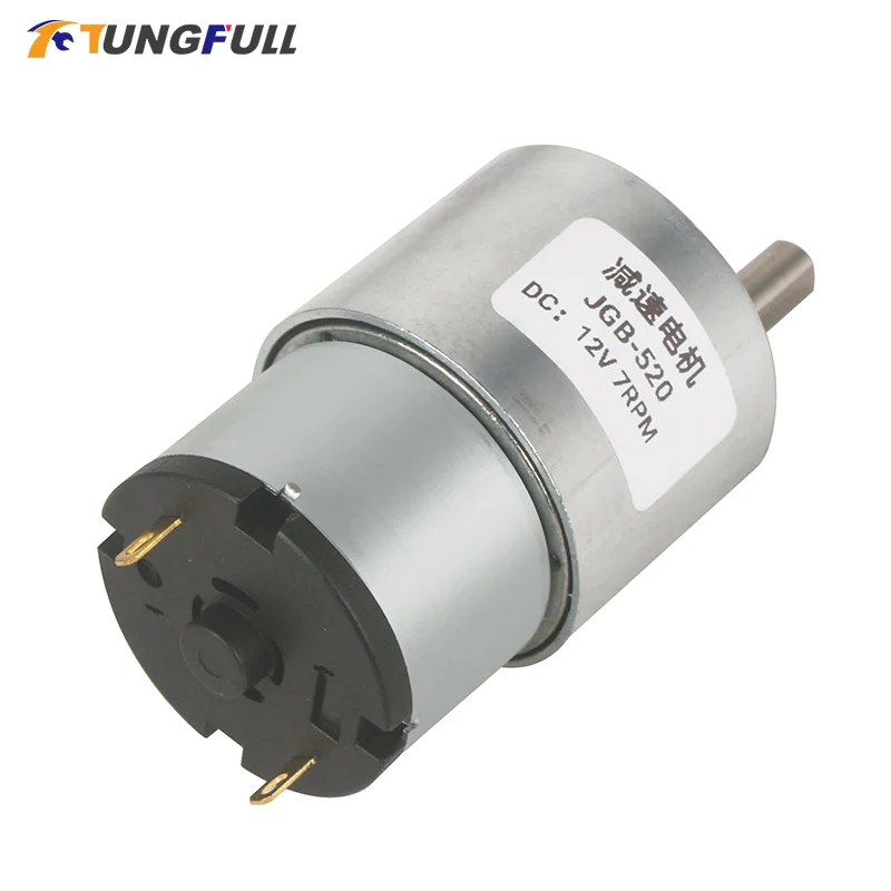 6V/12V/24V DC-Getriebemotor 7 U/min bis 960 U/min Getriebe mit hohem Drehmoment JGB37-520 Reversibler elektrischer Untersetzungsgetriebemotor Image