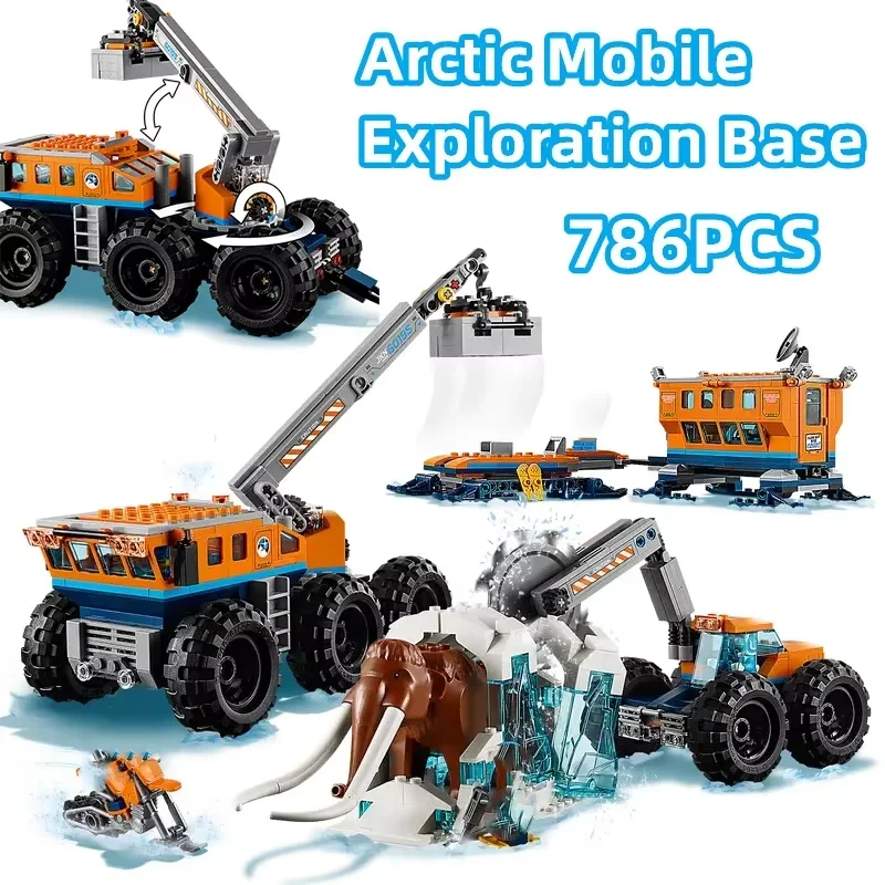 Kompatible MOC-Sets City Series Bausteine 60195 Arctic Mobile Exploration Base Mammoth Kinderspielzeug Zusammenbau Geschenk Image