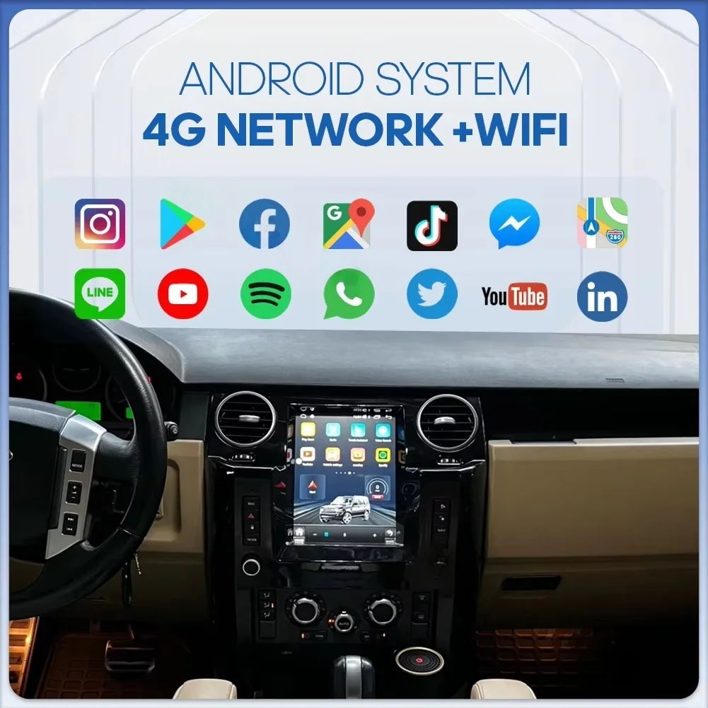 Android 14 Für Land Rover Discovery 3 L320 LR3 L319 2004-2007 Drahtlose CARPLAY Radio Auto Multimedia Player stereo GPS Navig Image
