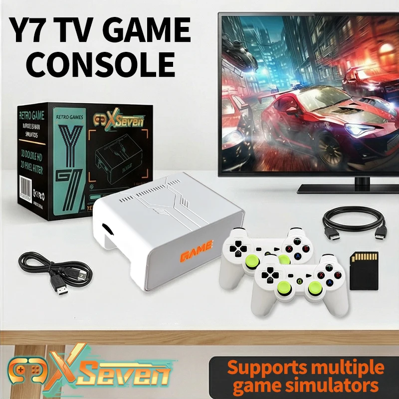 Nouvelle Console de Jeu Vidéo Coopreme Y7 X7 128G 2026 avec Système Linux, Boîtier TV 4K, Manette Sans Fil, Jeux Rétro, Prise en Charge de Plus de 10000 Jeux et de PSP