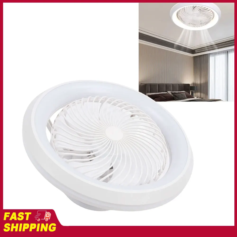 Deckenventilator mit Beleuchtung, Geschlossener Deckenventilator mit LED-Licht, 6 Geschwindigkeiten, Dimmbar, Fernbedienung, Deckenventilator mit Licht für Schlafzimmer und Wohnzimmer
