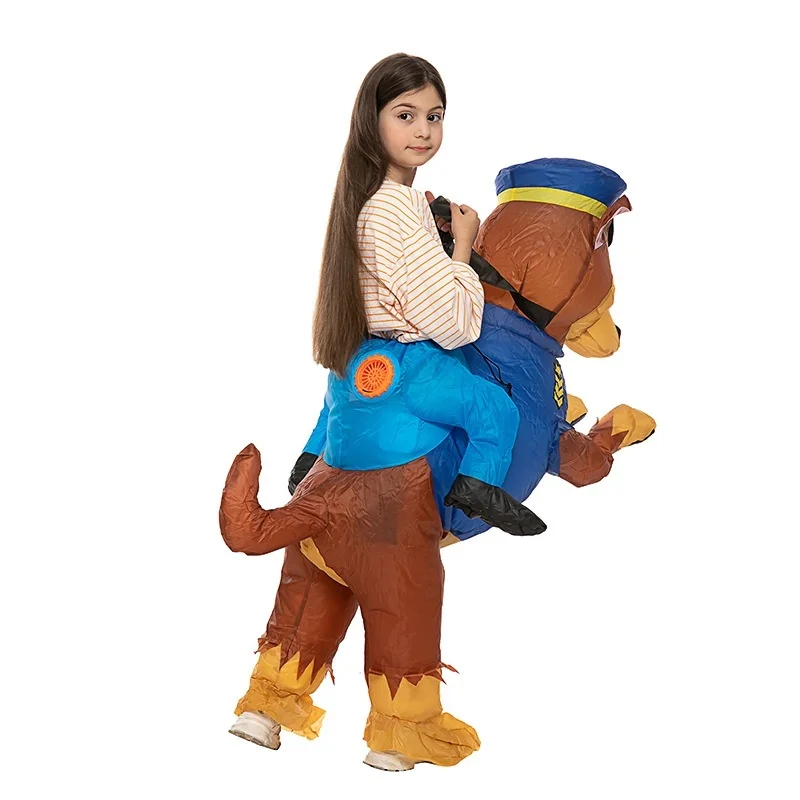 Aufblasbares Kostüm mit Cartoon-Hund für Kinder, Anime Ridling Dog Charakter, Cosplay, aufgeblasenes Kleidungsstück Image