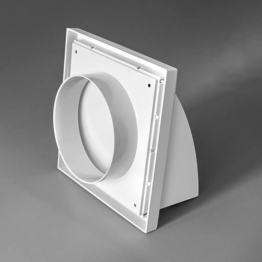 Strapazierfähiges ABS-Material, Außenwand-Lüftungsgitter, regensicheres Design mit Ventil, Abluft-Abdeckung, Lüftungsdeckel, Dunstabzugshaube, Kanal Image