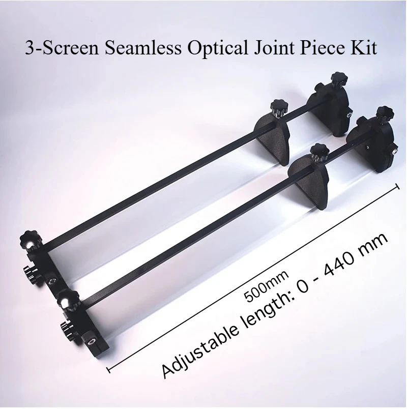 3-Bildschirm Nahtloses Optisches Verbindungsset 730mm/28,7" 500mm/19,7" mit Rahmenentfernung für 35-55" 21-35" Monitore Cur Image