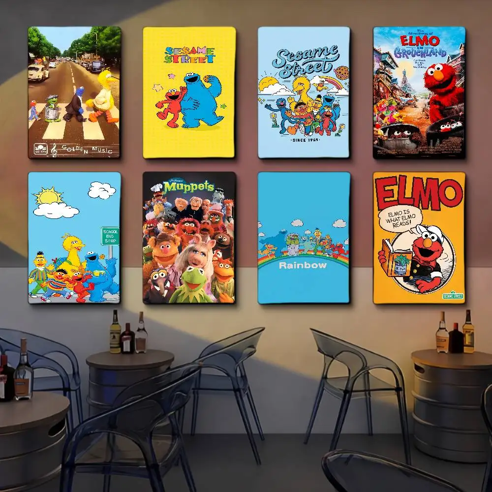 Sesamstraße, gute Qualität, Drucke und Poster, Vintage-Zimmer, Zuhause, Bar, Café, Dekor, ästhetische Kunst, Wandgemälde Image