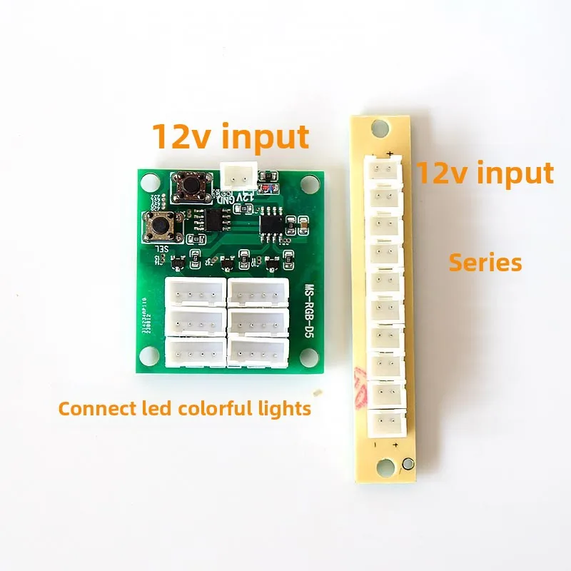 Münzbetriebene Spiele 12V LED-Spielautomat Steuerkarte mit DC12V-Treiber für RGB-Lichtstreifen-Serienverbindung Image