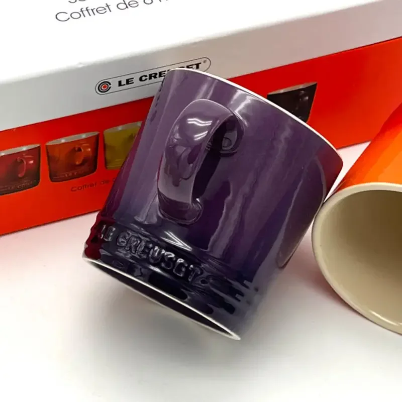 350 ml neue kreative Macaron-Tasse im nordischen Stil, Farbverlaufsbecher, Farbverlauf, coole Farbe, Regenbogenbecher, Keramiktassen mit Handgeschenk Image