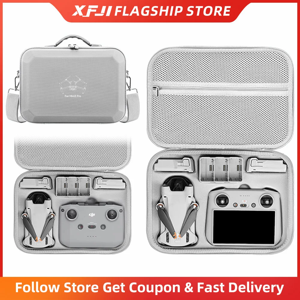 Für DJI Mini 3/Mini 3 Pro Tragbare Lagerung Taschen Hard Shell Tragetasche Drone Zubehör PU Leder Wasserdichte Schulter tasche Image