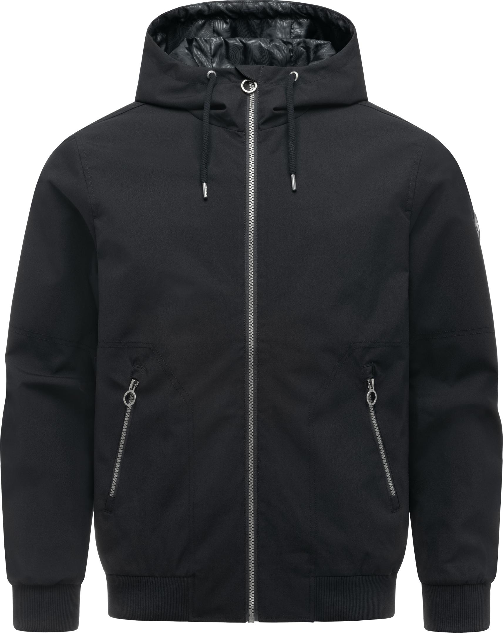 Outdoorjacke RAGWEAR "Stuartt Summer YOUMODO", Gr. M (50), schwarz, Obermaterial: 100% Polyester; Innenfutter: 100% Polyester, gerade hüftbedeckend, hoch geschlossener Ausschnitt, Ärmel ohne Ärmelschlitz Rippstrickbündchen, Jacken Outdoorjacke,...