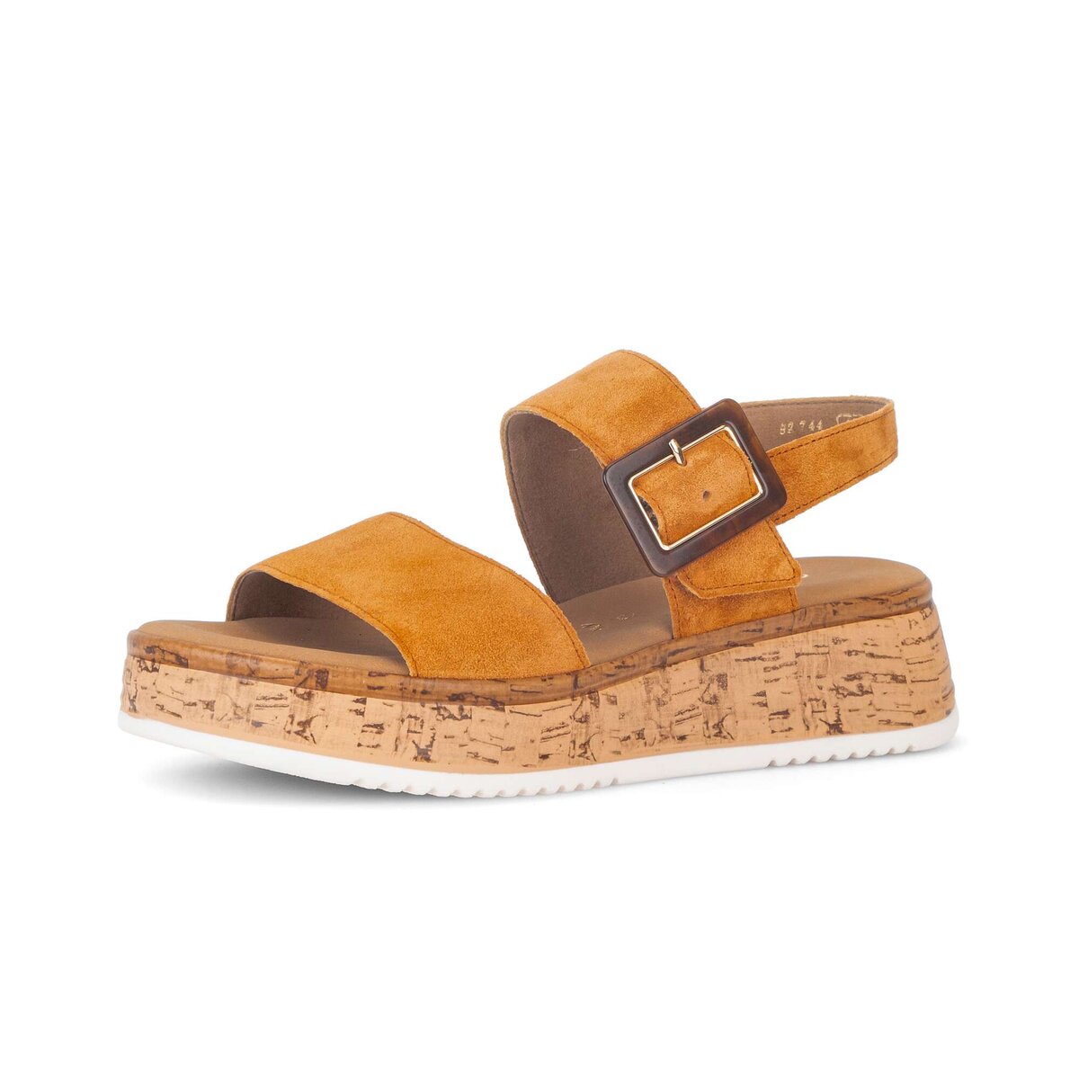 Plateausandaletten GABOR "Plateau Sandale", Damen, Gr. 38,5, orange, Schuhe