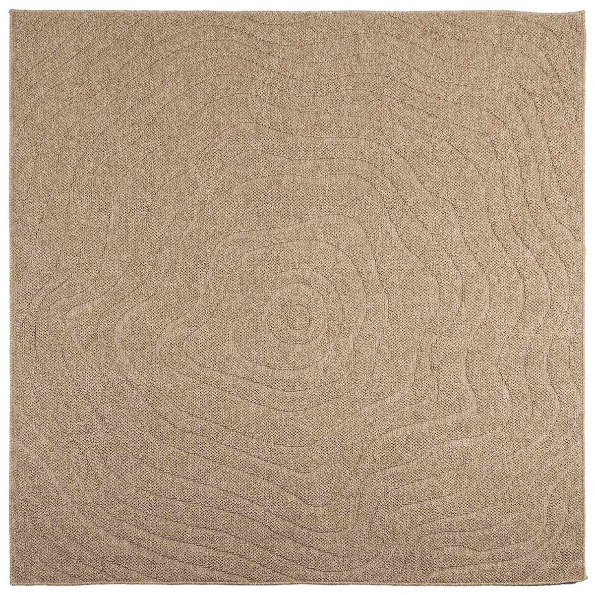 vidaXL Bereichsteppiche Moiré HUARTE Natur 200 x 200 cm Polyester Image
