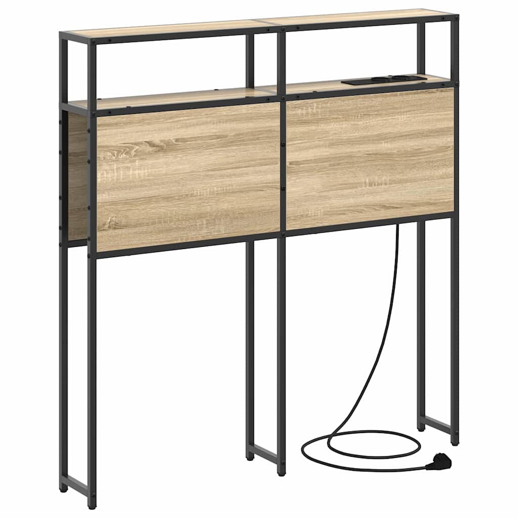 vidaXL Stauraum-Kopfteil mit Regal Sonoma-Eiche 80 cm Holzwerkstoff Image